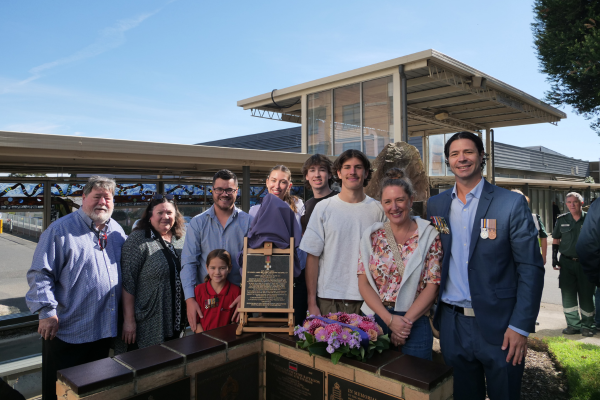 Plaque unveiling at ANZAC Day Observance Ceremony at the Repat 2026